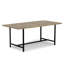 Table de salle à manger industrielle en bois de manguier l 72 po Campbell, base en métal thermolaqué-254719459