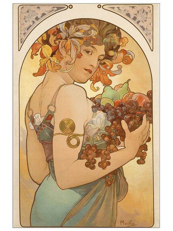 Mucha Alphonse - Wrapped Canvas Painting, 93cm H x 61cm W x 1.8cm D