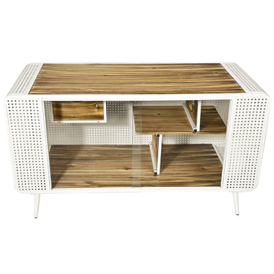 Maison de chat spacieuse en blanc - composée de bois de sapin et d'une structure en fer avec des portes en verre trempé et un cadre robuste en bois