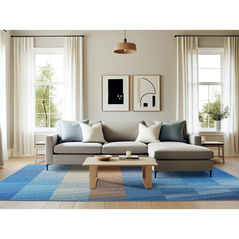 Reisman Striped Indoor Rug, Rectangle 6' x 9'