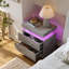 Table de chevet à DEL avec 2 tiroirs - Small Space Solutions-52167521