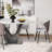 Malira Minimalist Modern White Rectangular Sintered Stone Dining Table with Pedestal Base, Pre-Assembly-259943409