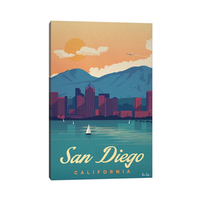 San Diego 1 Piece Wrapped Canvas Wall Art
