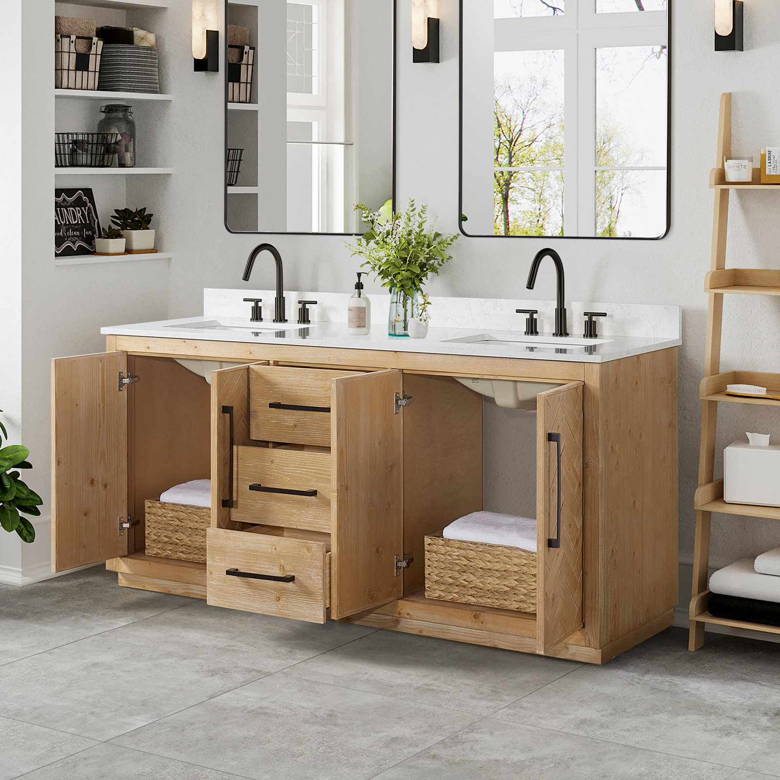 Vinisha 72" Double Bathroom Vanity