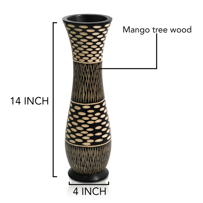 Almae Handmade Wood Table Vase