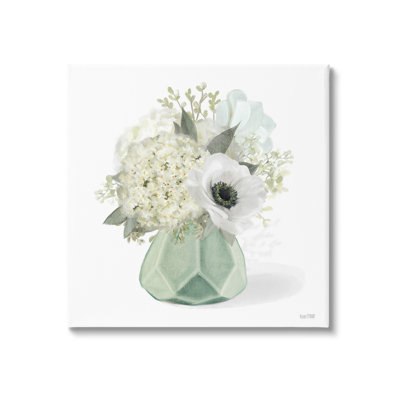 "Bouquet dans un vase géométrique", art mural par House Fenway