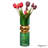 12-Inch Decorative Green Tall Glass Vase - Modern Minimalist Decor For Parties, And Special Events - Perfect Centerpiece For Coffee Tables, Living Rooms, Dining Tables, Offices, And Farmhouse Decor-102452933-102452936