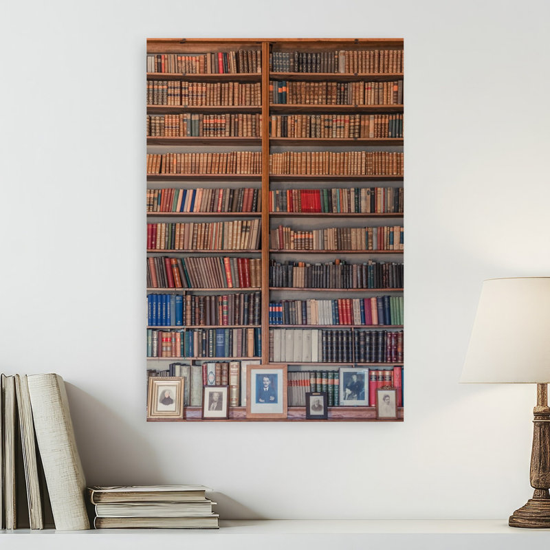 Livres de bibliothèque classiques, architecture traditionnelle vintage, affiche murale, H 24 po x l 16 po