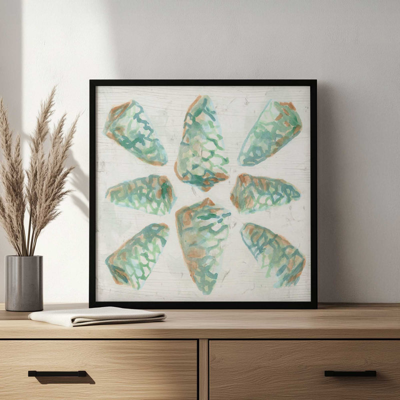 Reproduction d'art «Saltwashed Shells III» par June Erica Vess, Argent argent, H 20 po x l 20 po