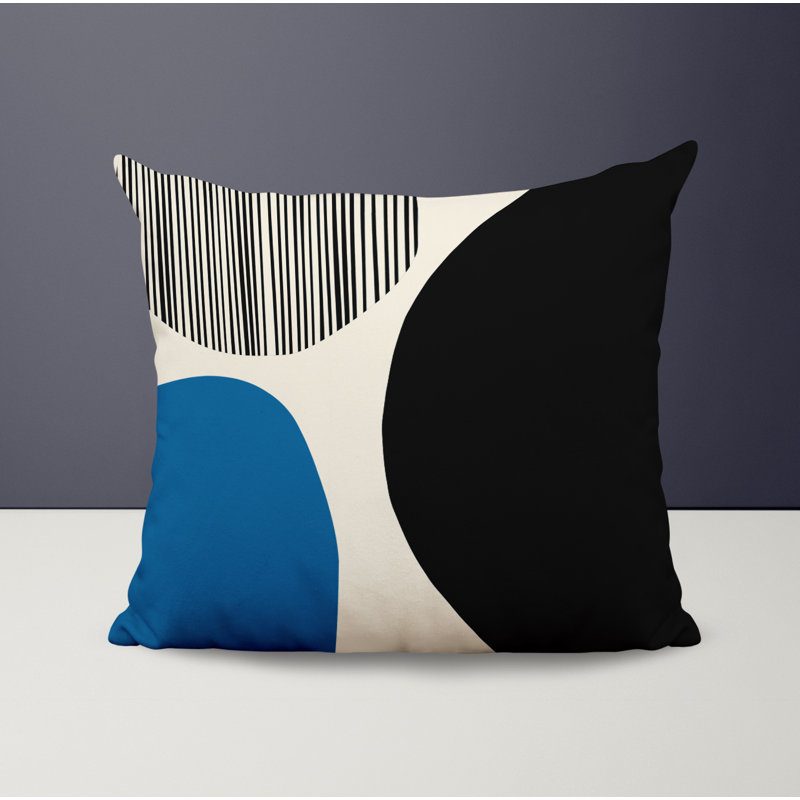 Jeté carré / extérieur en polyester Chamu, L 17 po x H 17 po, Turquoise