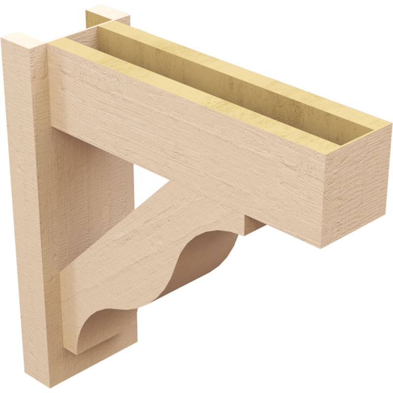 Bois de cèdre brut Funston Block TimberThane Perspector, brun clair apprêté, H 18 po x l 6 po x P 18 po
