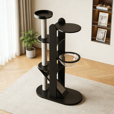 Structure simple d'escalade pour chat noir