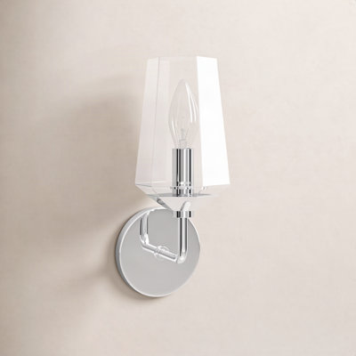 Mauricio Single Transparent Dimmable Bath Sconce