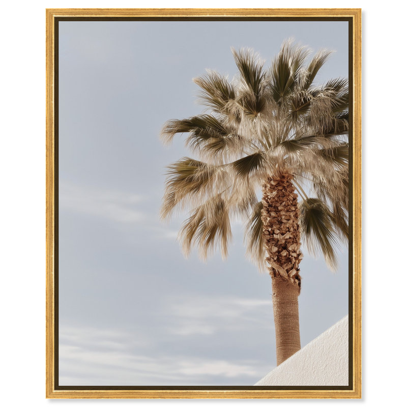 Monotone Tropics II Print by Oliver Gal, 25"H x 21"W, Gold Floater Frame