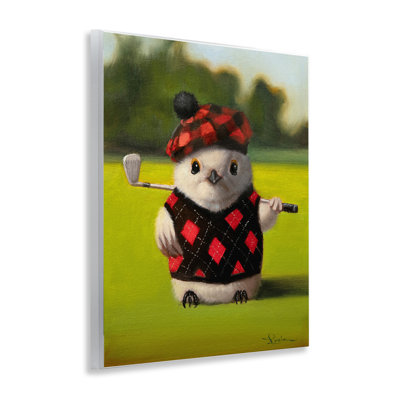 Plaque murale Birdie Golf Swing, design par Lucia Heffernan