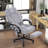 Adjustable Footrest and Lumbar Support Ergonomic Executive Office Chair-1281715946