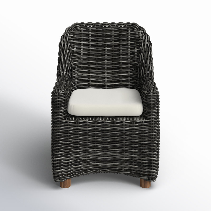 Pembrook Outdoor Teak Dining Armchair, Chunky Charcoal