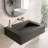 Pyramid 24" Wall-Mounted Modern Bathroom Sink with Ramp Basin - Black, No Faucet Hole-67184108-62540269