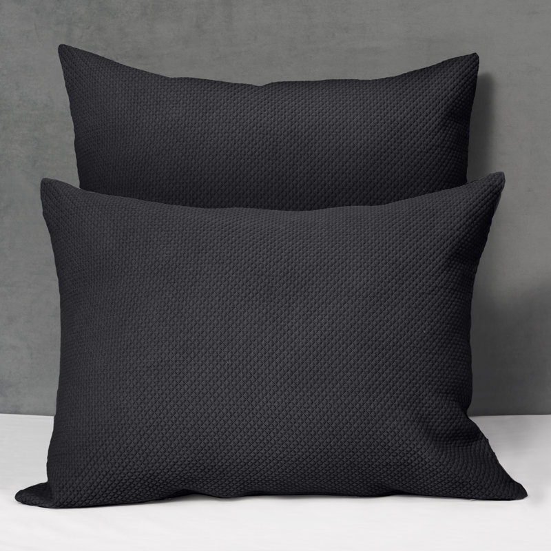 Olivia Sham, Standard Sham, Charcoal