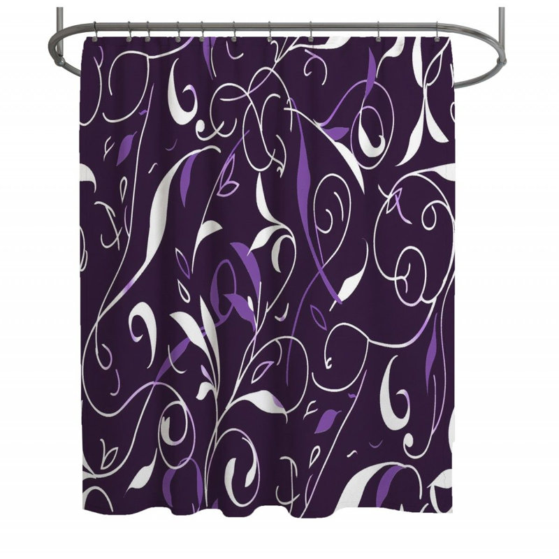Rideau de douche floral - Décoration de salle de bain, H 93 po x l 70 po
