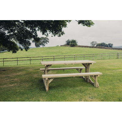 Rectangular 6 - Person 90Cm L Outdoor Picnic Table