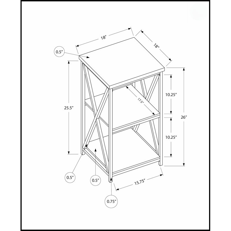 Élégante table d'appoint à 3 niveaux avec finition en marbre noir, pour une vie moderne et des solutions peu encombrantes