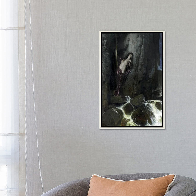 Ocean Surf  - ABQ79, Distressed White, Floater Framed Print Canvas without Mat, 26" H x 18" W
