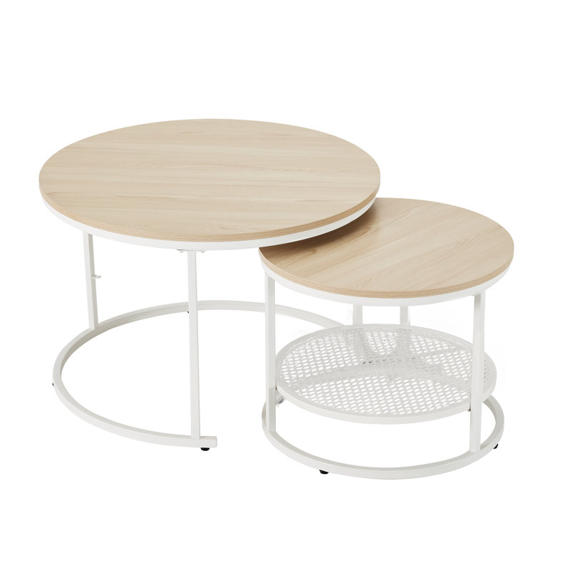 Coffee Table with Storage, White