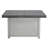 Extendable Rectangle Aluminum Alloy Fire Pit Table, 50,000BTU