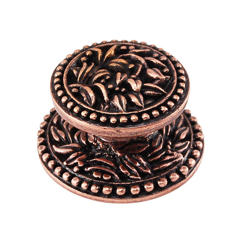 San Michele Mushroom Knob, Antique Copper, 1.25" H x 1.25" W x 0.875" D