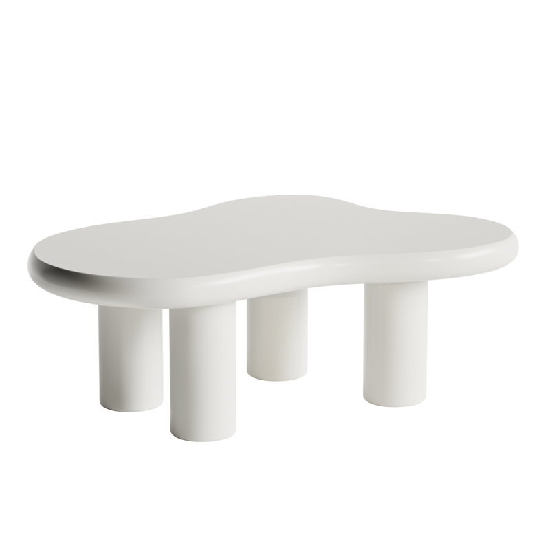 Cloud Coffee Table, 15.75" H x 39.4" L x 27.56" W, White