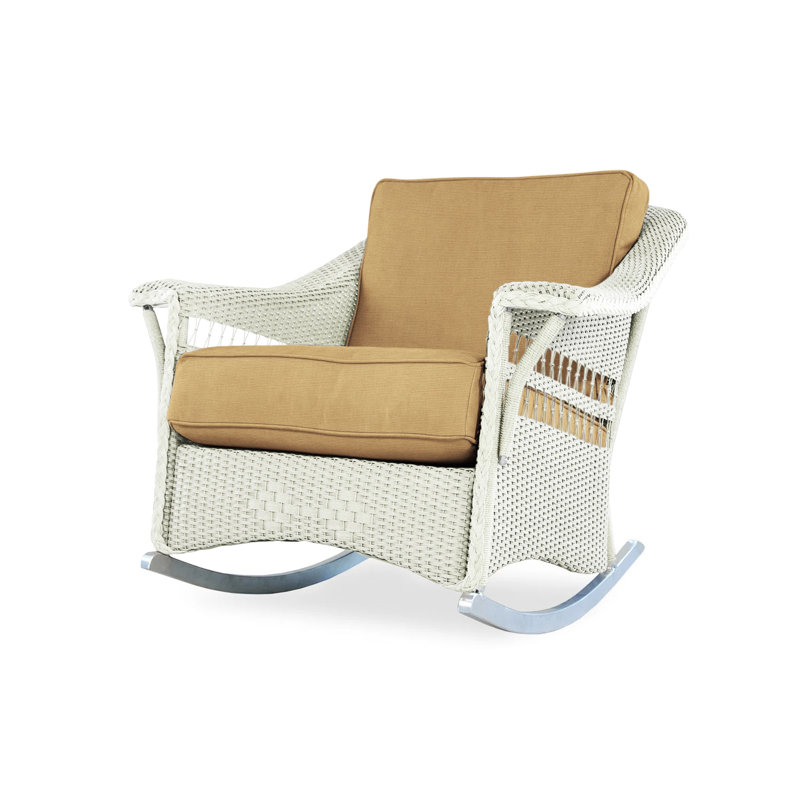 Nantucket Outdoor Rocker Chair, Bright Side Fog, Ivory