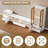 White Entertainment Center With Tv Stand, End Table And 3-tier Glass Display Case With Drawers For Living Room, Modern Wood Media Console Set Of 3 With Storage Up To 75" Tvs-1483939892