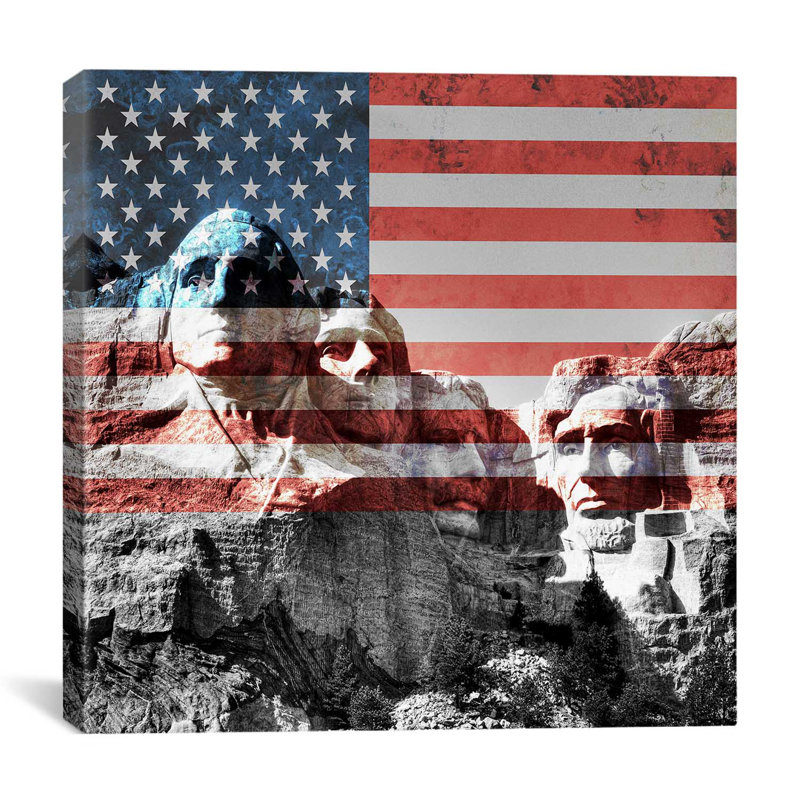 Flags Mount Rushmore, US Flag, 37" H x 37" W x 1.5" D