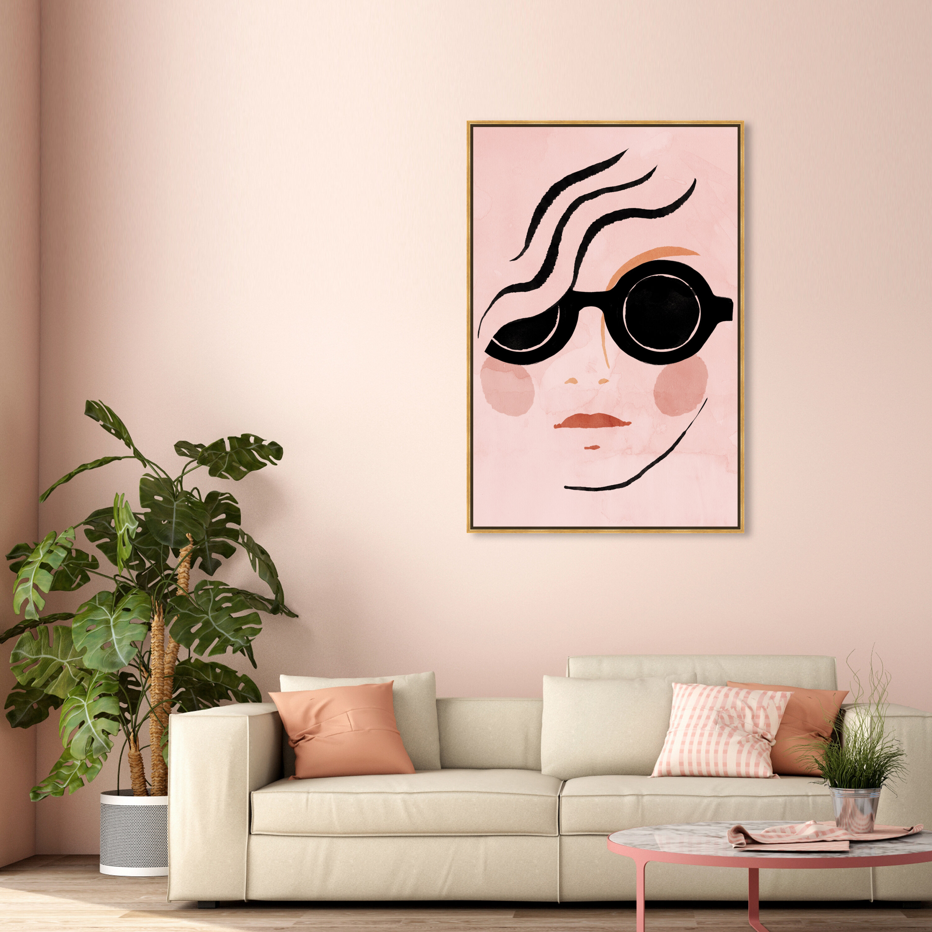Louis Vuitton Skull Pink Fashion Pop Art Glam Modern Wall Art in