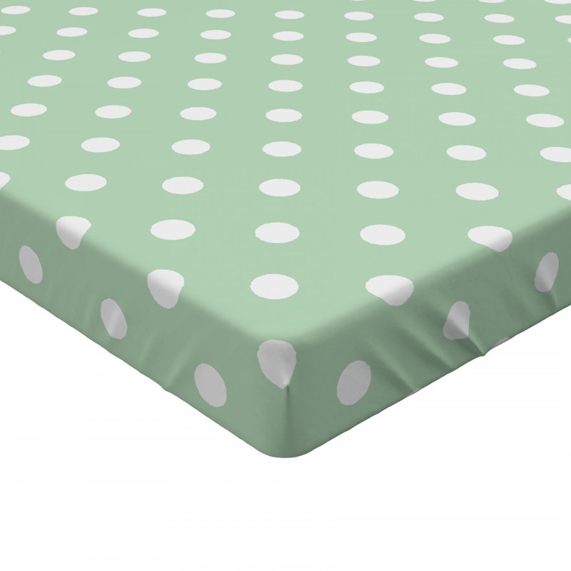 Microfiber Polka Dots Fitted Sheet, Queen Fitted Sheet