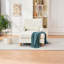 Canapé-lit moderne surdimensionné avec repose-pieds en bois massif Mid-Century