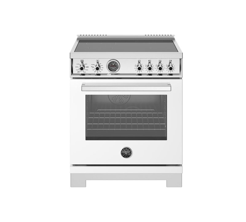 Bertazzoni 30'' W Free Standing Range, Electric, White Gloss