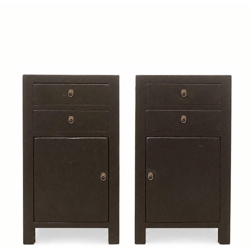 2 - Drawer Solid Wood Nightstand