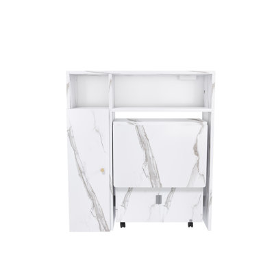 Multifunctional Folding Dining Table With Wall-Mounted Sideboard & Storage For Small Apartments