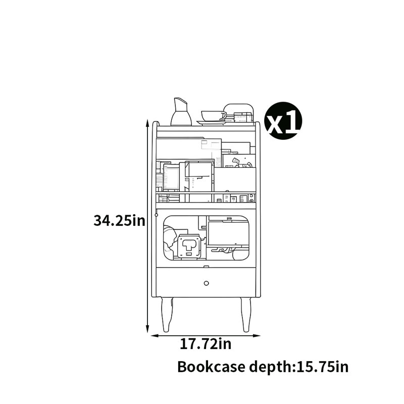 Simple style small bookcase