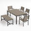 Travira Outdoor 6 - Piece Dining Set-1929543592-1929543596