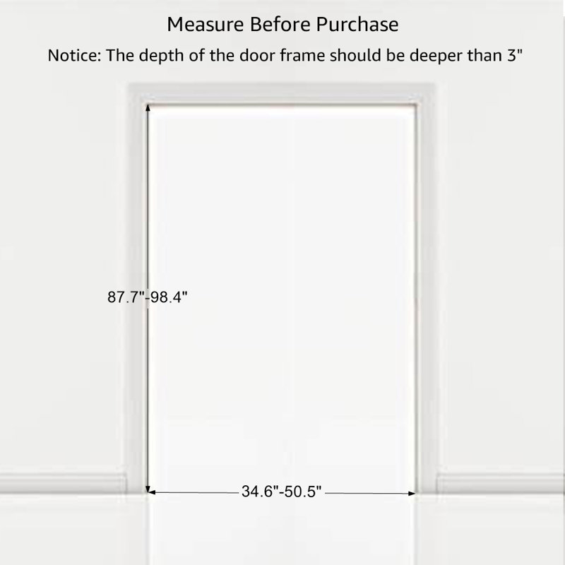 Extra Tall Pressure-Fit Cat Gate with Auto-Close Door, 249cm (218cm) H x 130cm (89cm) W 