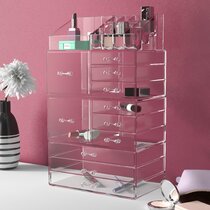 Acrylic Lip Liner Organizer,Transparent Cosmetic Brush Storage Box |  Eyeliner Holder Makeup Storage Desktop Accessories with 26 Slots Wke-us