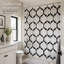 Rideau de douche abstrait en peva transparent