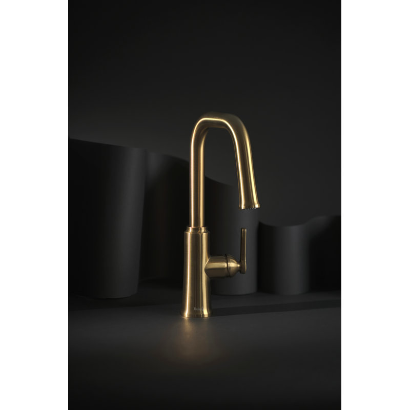 Trattoria™ Solstice Pull Down Single Handle Kitchen Faucet with Boomerang Fully Retractable Spray Technology, Stainless Steel