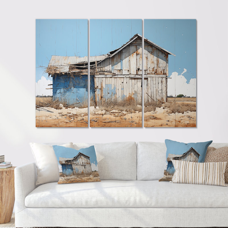 Farmstead Elegance Countryside I - ensemble de reproductions d'art mural de ferme, H 32 po x l 48 po x P 1 po
