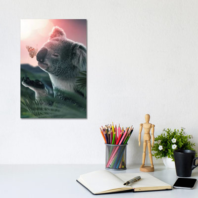 Koala Butterfly by Zenja Gammer - Print on Canvas