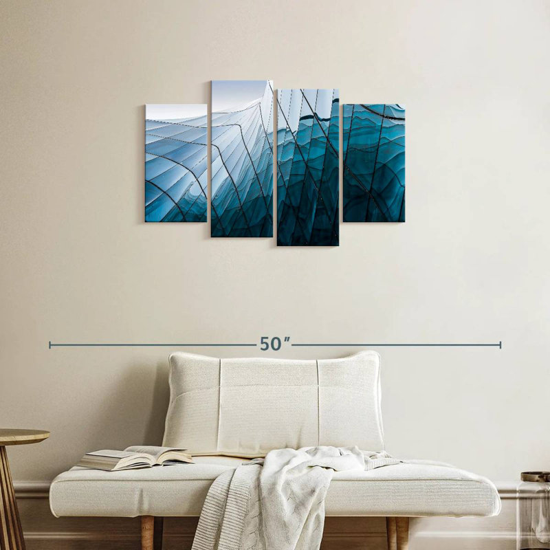 Lilie Blue Glass Structure, 22" H x 36" W