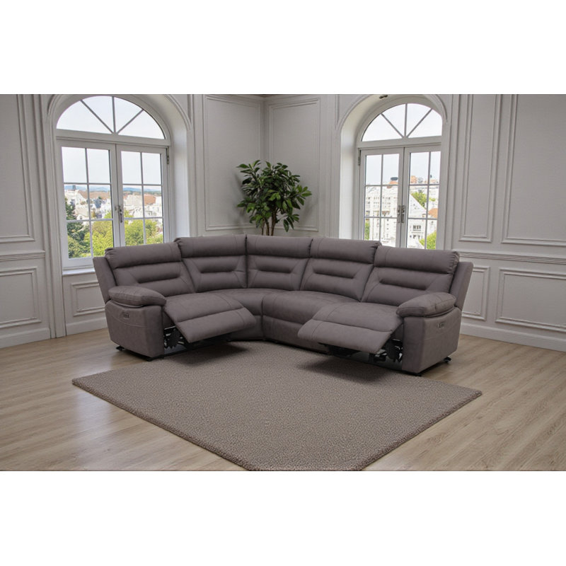 Lucca 4 Seater Power Recliner Corner Sofa